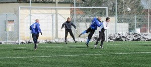 Třeboňští na jednom z přípravných zápasů na vlastní umělce. Foto: Libor Granec