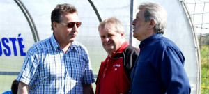 Poslední dva roky tvořili realizační tým Třeboně trenér Zdeněk Procházka (vlevo), asistent Jan Budějcký a manažer a vedoucí mužstva František Švaňa.