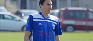 Záložník Soběslavi Tomáš Mazouch nazul do posledního střetnutí střelecké kopačky.