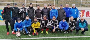 Mužstvo Soběslavi na zimním soustředění v Tasovicích, kde sehrálo dva zápasy.