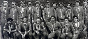 Zlatí Čechoslováci po finálové výhře. Pět z nich prošlo „fotbalovou akademií“ u Jordánu