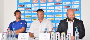 O předsezonních plánech FCT hovořili předseda Josef Holub, trenér Miloslav Brožek a kapitán Jakub Navrátil.