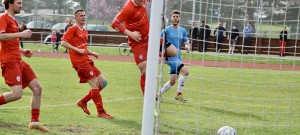 Filip Rokůsek střílí Bavorovu jeden ze svých tří gólů.
